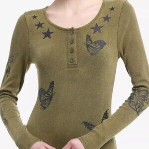 Sold- Fairy Grunge Long-Sleeve Romper butterfly Stars cozy
